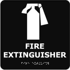 NMC - Fire Extinguisher, Plastic Fire Sign - 8" Wide x 8" High - All Tool & Supply