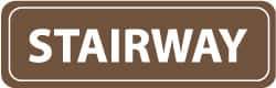 NMC - Stairway, 11" Wide x 3.5" High, Acrylic Sign - English, White on Brown, Wall Mount - All Tool & Supply