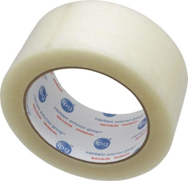 Intertape - 2" x 110 Yd Clear Rubber Adhesive Sealing Tape - Polypropylene Film Backing, 1.85 mil Thick, 27 Lb Tensile Strength, Series 7100 - All Tool & Supply