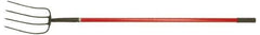 PRO-SOURCE - Spading Fork with 48" Straight Fiberglass Handle - 8-3/4" Blade Width, 4 Tines, 12-1/2" Tine Length - All Tool & Supply