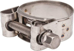 Mikalor - 1-1/2" Hose, 0.78" Wide x 0.04" Thick, T-Bolt Hose Clamp - 1.46 to 1.57" Diam, Stainless Steel - All Tool & Supply