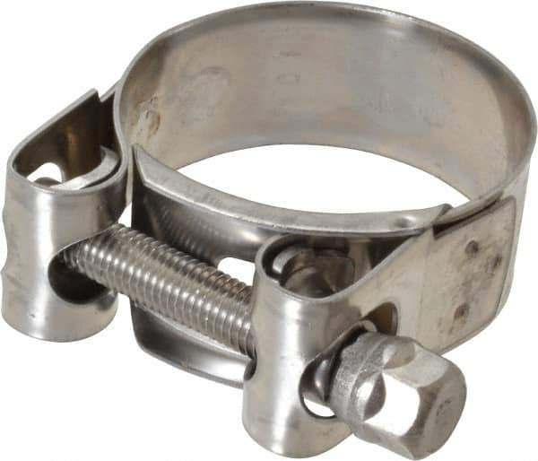 Mikalor - 1-5/8" Hose, 0.78" Wide x 0.04" Thick, T-Bolt Hose Clamp - 1.58 to 1.69" Diam, Stainless Steel - All Tool & Supply