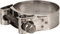 Mikalor - 2-1/16" Hose, 0.78" Wide x 0.04" Thick, T-Bolt Hose Clamp - 2 to 2.17" Diam, Stainless Steel - All Tool & Supply