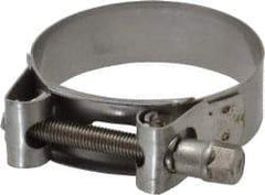 Mikalor - 2-13/32" Hose, 0.78" Wide x 0.04" Thick, T-Bolt Hose Clamp - 2.32 to 2.48" Diam, Stainless Steel - All Tool & Supply