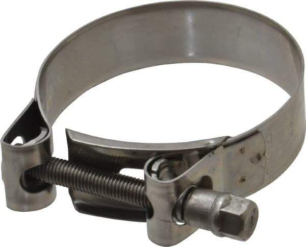 Mikalor - 2-5/8" Hose, 0.78" Wide x 0.04" Thick, T-Bolt Hose Clamp - 2.48 to 2.68" Diam, Stainless Steel - All Tool & Supply