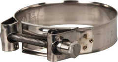 Mikalor - 3-1/2" Hose, 0.98" Wide x 0.04" Thick, T-Bolt Hose Clamp - 3.35 to 3.58" Diam, Stainless Steel - All Tool & Supply