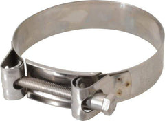 Mikalor - 4" Hose, 0.98" Wide x 0.04" Thick, T-Bolt Hose Clamp - 3.82 to 4.1" Diam, Stainless Steel - All Tool & Supply