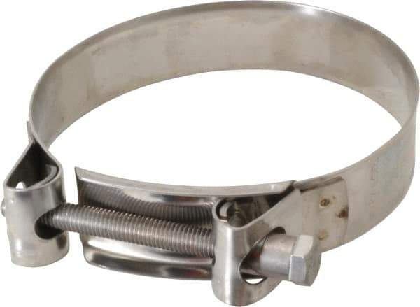 Mikalor - 4-1/4" Hose, 0.98" Wide x 0.04" Thick, T-Bolt Hose Clamp - 4.1 to 4.41" Diam, Stainless Steel - All Tool & Supply