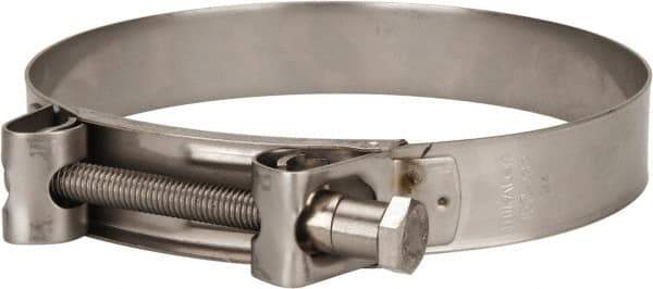 Mikalor - 6" Hose, 1.1" Wide x 0.051" Thick, T-Bolt Hose Clamp - 5.91 to 6.38" Diam, Stainless Steel - All Tool & Supply