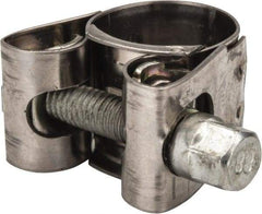 Mikalor - 3/4" Hose, 0.71" Wide x 0.04" Thick, T-Bolt Hose Clamp - 0.67 to 3/4" Diam, Stainless Steel Band, Housing & Zinc Plated Screw - All Tool & Supply