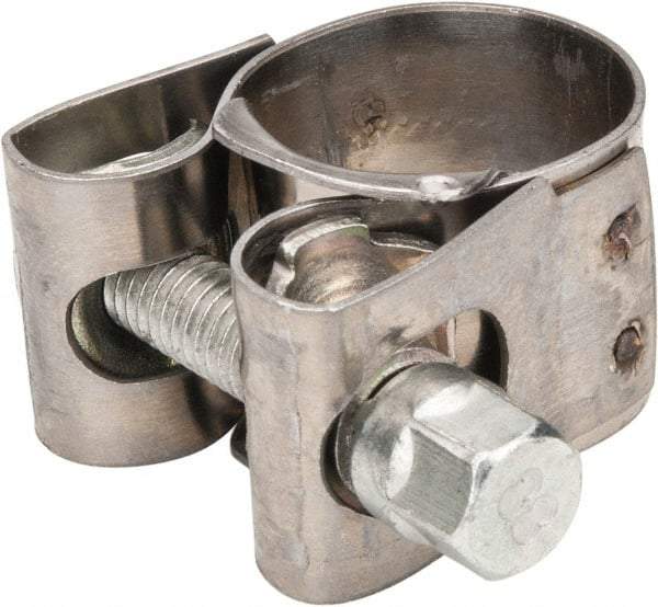 Mikalor - 13/16" Hose, 0.71" Wide x 0.04" Thick, T-Bolt Hose Clamp - 3/4 to 0.83" Diam, Stainless Steel Band, Housing & Zinc Plated Screw - All Tool & Supply