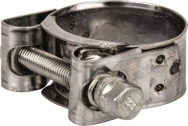 Mikalor - 1-1/2" Hose, 0.78" Wide x 0.04" Thick, T-Bolt Hose Clamp - 1.46 to 1.57" Diam, Stainless Steel Band, Housing & Zinc Plated Screw - All Tool & Supply