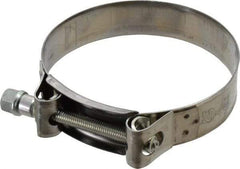 Mikalor - 4-1/4" Hose, 0.98" Wide x 0.04" Thick, T-Bolt Hose Clamp - 4.1 to 4.41" Diam, Stainless Steel Band, Housing & Zinc Plated Screw - All Tool & Supply