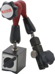 SPI - 175 Lb Magnetic Force, Fine Adjustment Indicator Positioner & Holder with Base - Post & Arm, Round Base, 6-1/2" Base Diam - All Tool & Supply