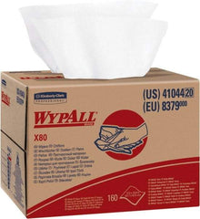 WypAll - X80 Dry Shop Towel/Industrial Wipes - Brag Box/Double Top Box, 16-3/4" x 12-1/2" Sheet Size, White - All Tool & Supply