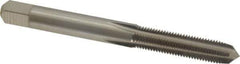 Interstate - M6x0.75 Metric Fine 4 Flute Bright Finish High Speed Steel Straight Flute Standard Hand Tap - Plug, Right Hand Thread, 2-1/2" OAL, 1" Thread Length, D4 Limit, Oversize - All Tool & Supply