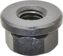 Gibraltar - 3/8-16, 7/8" Flange Diam, 1/2" High, 11/16" Across Flats, Flange Nut - Grade 12L14 Steel, Black Oxide Finish, 1/8" Flange Height, TCMAI - All Tool & Supply