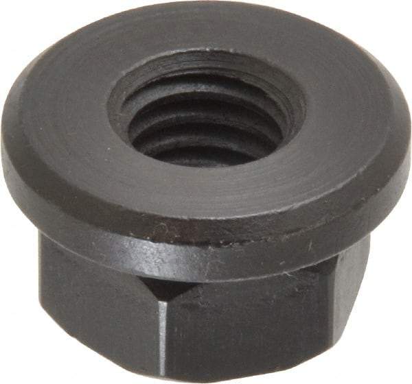 Gibraltar - 7/16-14, 1" Flange Diam, 9/16" High, 3/4" Across Flats, Flange Nut - Grade 12L14 Steel, Black Oxide Finish, 5/32" Flange Height, TCMAI - All Tool & Supply