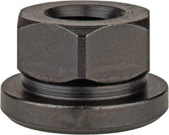 Gibraltar - 1/2-13, 1-1/8" Flange Diam, 11/16" High, 7/8" Across Flats, Flange Nut - Grade 12L14 Steel, Black Oxide Finish, 3/16" Flange Height, TCMAI - All Tool & Supply