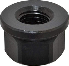 Gibraltar - 1-8, 2" Flange Diam, 1-1/4" High, 1-5/8" Across Flats, Flange Nut - Grade 12L14 Steel, Black Oxide Finish, 1/4" Flange Height, TCMAI - All Tool & Supply