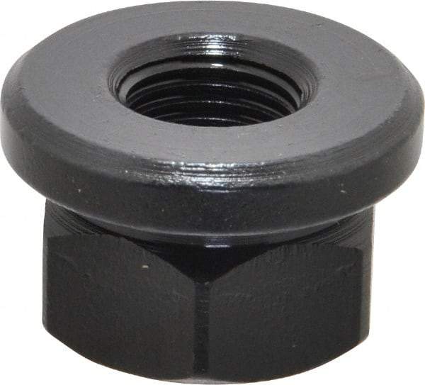 Gibraltar - 1/2-20, 1-1/8" Flange Diam, 11/16" High, 7/8" Across Flats, Flange Nut - Grade 12L14 Steel, Black Oxide Finish, 3/16" Flange Height, TCMAI - All Tool & Supply