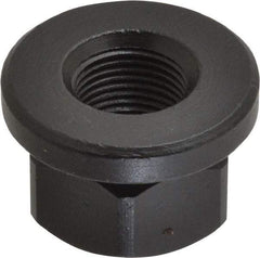 Gibraltar - 3/4-16, 1-5/8" Flange Diam, 1" High, 1-1/4" Across Flats, Flange Nut - Grade 12L14 Steel, Black Oxide Finish, 1/4" Flange Height, TCMAI - All Tool & Supply