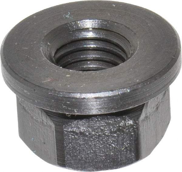 Gibraltar - M10x1.50, 22mm Flange Diam, 13mm High, 17mm Across Flats, Flange Nut - Grade 12L14 Steel, Black Oxide Finish, 3" Flange Height, TCMAI - All Tool & Supply