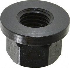 Gibraltar - M16x2.00, 33mm Flange Diam, 21mm High, 24mm Across Flats, Flange Nut - Grade 12L14 Steel, Black Oxide Finish, 5" Flange Height, TCMAI - All Tool & Supply