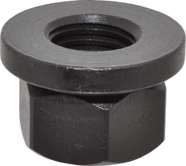 Gibraltar - M20x2.50, 40mm Flange Diam, 25mm High, 30mm Across Flats, Flange Nut - Grade 12L14 Steel, Black Oxide Finish, 6" Flange Height, TCMAI - All Tool & Supply