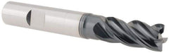 Iscar - 1/2", 4 Flute, Solid Carbide, Corner Chamfer End Mill - 3-1/2" OAL, 1" LOC - All Tool & Supply