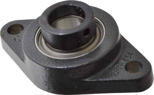 Browning - 1" ID, 4-7/8" OAL x 2-3/4" OAH 2-Bolt Flange - 1,651 Lb Static Cap, 2,801 Lb Dyn Cap, 3-57/64" Btw Mnt Hole Ctrs, Cast Iron - All Tool & Supply