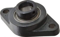 Browning - 1" ID, 4-7/8" OAL x 2-3/4" OAH 2-Bolt Flange - 1,651 Lb Static Cap, 2,801 Lb Dyn Cap, 3-57/64" Btw Mnt Hole Ctrs, Cast Iron - All Tool & Supply