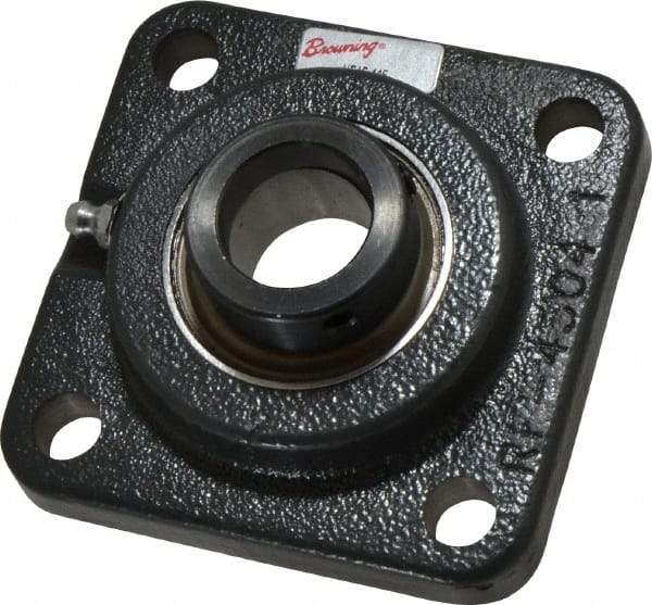 Browning - 1" ID, 3-3/4" OAL x 3-3/4" OAH 4-Bolt Flange - 1,651 Lb Static Cap, 2,801 Lb Dyn Cap, 2-3/4" Btw Mnt Hole Ctrs, Cast Iron - All Tool & Supply