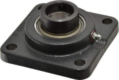 Browning - 1-1/4" ID, 4-1/4" OAL x 4-1/4" OAH 4-Bolt Flange - 2,567 Lb Static Cap, 4,381 Lb Dyn Cap, 3-1/4" Btw Mnt Hole Ctrs, Cast Iron - All Tool & Supply