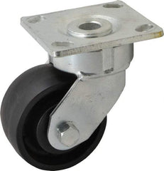 Albion - 4" Diam x 2" Wide x 5-5/8" OAH Top Plate Mount Swivel Caster - Glass Filled Nylon, 800 Lb Capacity, Precision Sealed Bearing, 4 x 4-1/2" Plate - All Tool & Supply