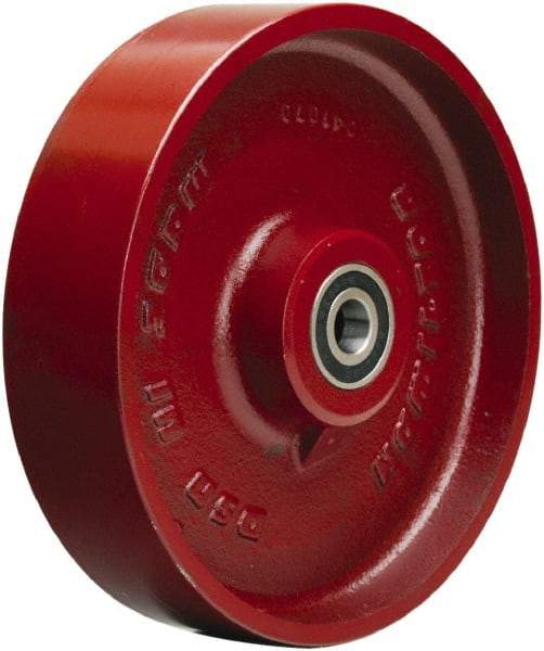 Hamilton - 8 Inch Diameter x 2 Inch Wide, Cast Iron Caster Wheel - 1,500 Lb. Capacity, 2-1/4 Inch Hub Length, 1/2 Inch Axle Diameter, Precision Ball Bearing - All Tool & Supply