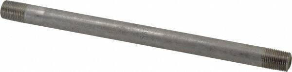 Merit Brass - Schedule 80, 1/8" Pipe x 6" Long, Grade 304/304L Stainless Steel Pipe Nipple - Seamless & Threaded - All Tool & Supply