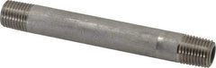 Merit Brass - Schedule 80, 1/4" Pipe x 4" Long, Grade 304/304L Stainless Steel Pipe Nipple - Seamless & Threaded - All Tool & Supply