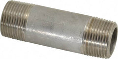 Merit Brass - Schedule 80, 3/4" Pipe x 3" Long, Grade 304/304L Stainless Steel Pipe Nipple - Seamless & Threaded - All Tool & Supply