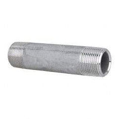 Merit Brass - Schedule 80, 3/4" Pipe x 4" Long, Grade 304/304L Stainless Steel Pipe Nipple - Seamless & Threaded - All Tool & Supply