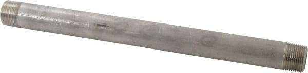 Merit Brass - Schedule 80, 3/4" Pipe x 12" Long, Grade 316/316L Stainless Steel Pipe Nipple - Seamless & Threaded - All Tool & Supply