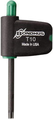 Bondhus - T10 Torx Plus Key - Flag-Style, Protanium High Torque Steel, 2" Length Under Head - All Tool & Supply