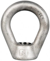 Gibraltar - 5,000 Lb Capacity, 3/4-10 Thread, Stainless Steel Lifting Eye Nut - Grade 316, 3" High, 1-1/2" Inside & 2-1/2" Outside Eye Diam, 1-3/8" Bell/Base Width - All Tool & Supply