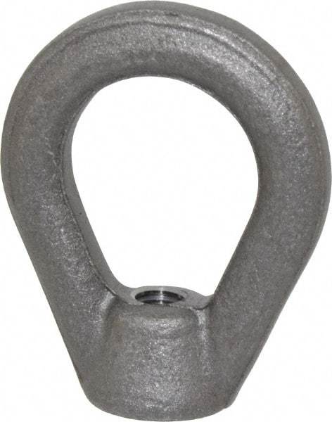 Gibraltar - 2,700 Lb Capacity, 3/8-16 Thread, Self Colored, Carbon Steel Heavy Duty Lifting Eye Nut - Grade C-1030, 2-1/2" High, 1-1/4" Inside & 2" Outside Eye Diam, 7/8" Bell/Base Width - All Tool & Supply