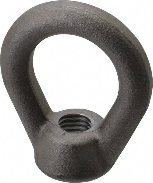 Gibraltar - 5,000 Lb Capacity, 5/8-11 Thread, Self Colored, Carbon Steel Heavy Duty Lifting Eye Nut - Grade C-1030, 3" High, 1-1/2" Inside & 2-1/2" Outside Eye Diam, 1-3/8" Bell/Base Width - All Tool & Supply