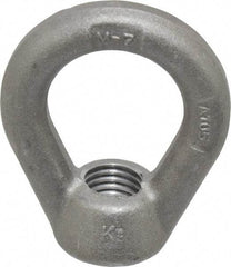 Gibraltar - 5,000 Lb Capacity, 3/4-10 Thread, Self Colored, Carbon Steel Heavy Duty Lifting Eye Nut - Grade C-1030, 3" High, 1-1/2" Inside & 2-1/2" Outside Eye Diam, 1-3/8" Bell/Base Width - All Tool & Supply