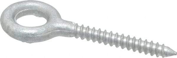 Gibraltar - 1/4, Hot Galvanized Finish, Forged Steel Forged Eye Bolt - 1-5/8" Thread Length, 1/2" ID, 2" Shank Length - All Tool & Supply