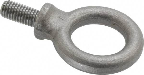 Gibraltar - 1,630 Lb Capacity, Steel, M10x1.50 Thread, Fixed Lifting Eye Bolt - Fully Threaded, 20mm Shank, 19mm Thread Length, Shoulder - All Tool & Supply