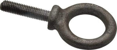 Gibraltar - 500 Lb Capacity, Steel, 1/4-28 Thread, Fixed Lifting Eye Bolt - Fully Threaded, 1" Shank, 1" Thread Length, Shoulder - All Tool & Supply