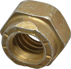 Hex Lock Nut: Distorted Thread, 5/16-18, Grade L9 Steel, Cadmium Dichromate Finish 17/64″ High, 1/2″ Width Across Flats, Right Hand Thread